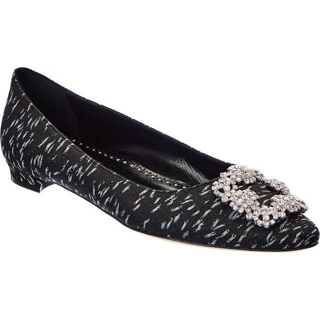 Manolo Blahnik Hangisi Jacquard Flat