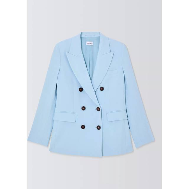 Hieros Double-Breasted Blazer - Light Blue - Part of the Max Mara Group, Marella offers glamourous and contemporary fashion for the modern woman. Merging the latest trends with sophisticated Italian style, you can expect a wide range of chic clothing to feminine accessories for all occasions.