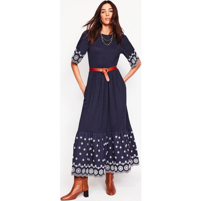 Boden Isabel Broderie Tiered Maxi Dress