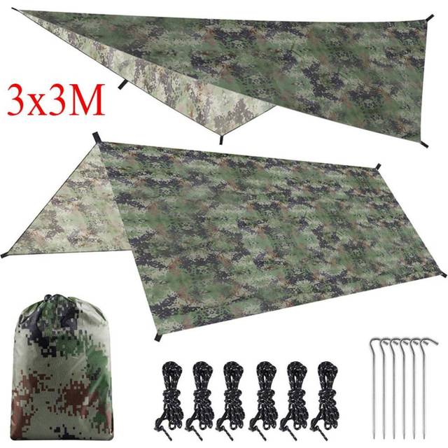 3*3M Tourist Awning Canopy Tarp Tent Shade Ultralight Garden Canopy Sunshade Outdoor Sun Shelter