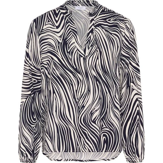 Saint Tropez Eda Zebra Print Top, Mid Blue
