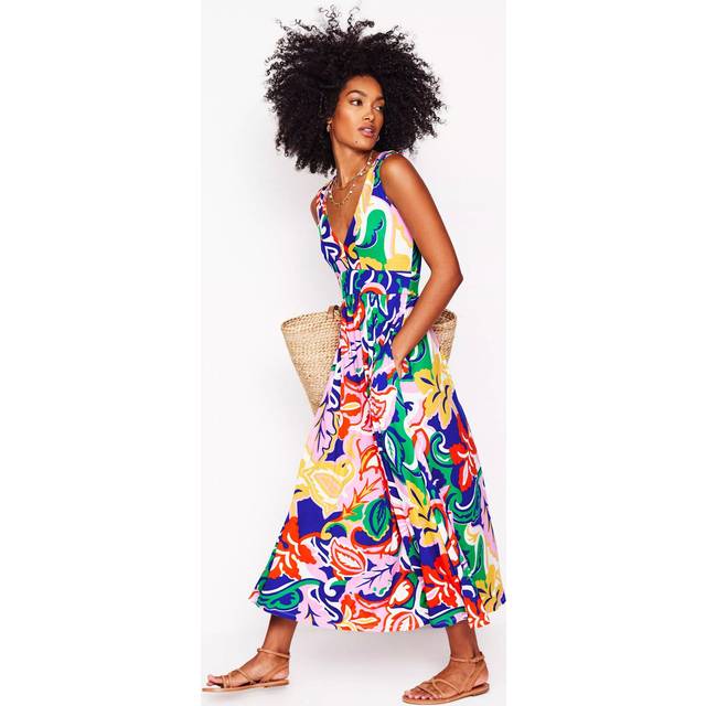 Boden Olympia Floral Jersey Maxi Dress, Multi