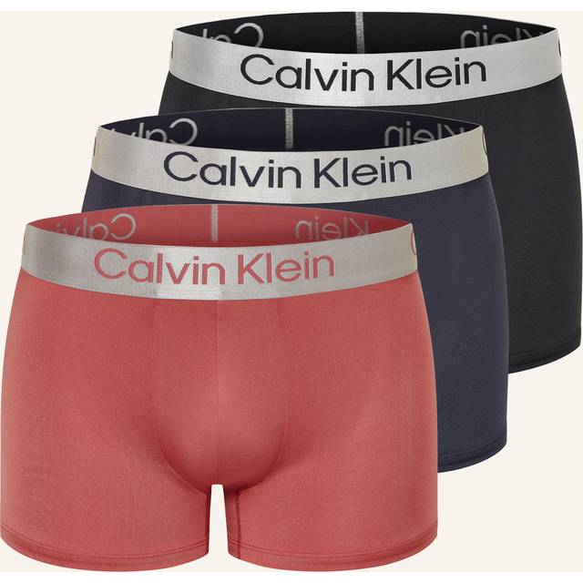 3 Pack Brushed Microfiber Trunks - Navy/Pink/Black