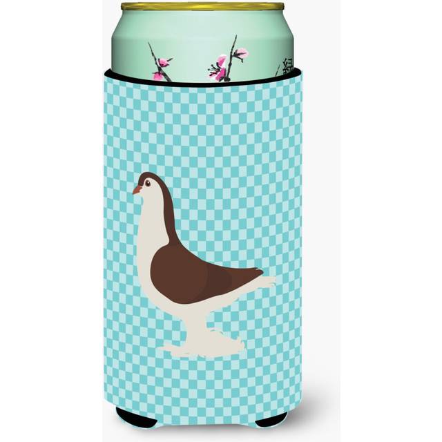 Caroline's Treasures Large Pigeon Blue Check Decorative Can Hugger  Tall Boy  Multicolor