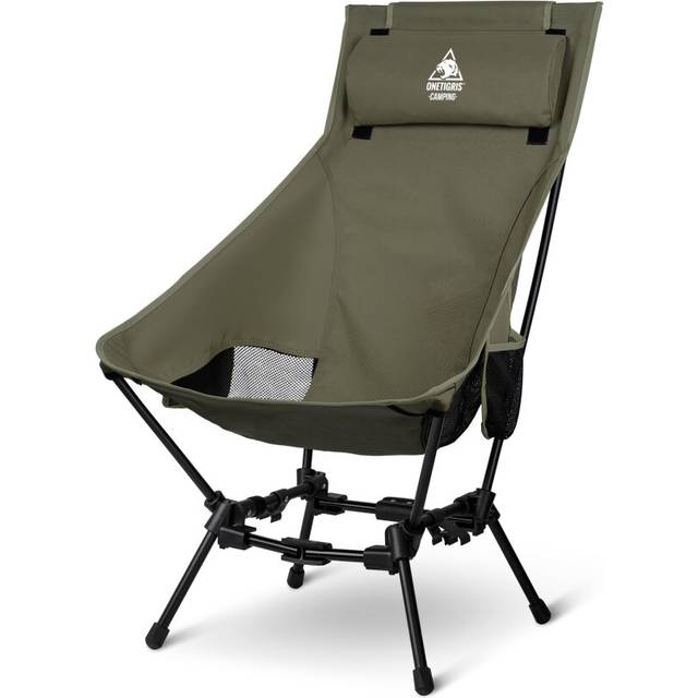 OneTigris Dragonhide Oversized Camping Chair with Pillow Design, Comfortable Widened Seat Folding, 275 lbs Capacity