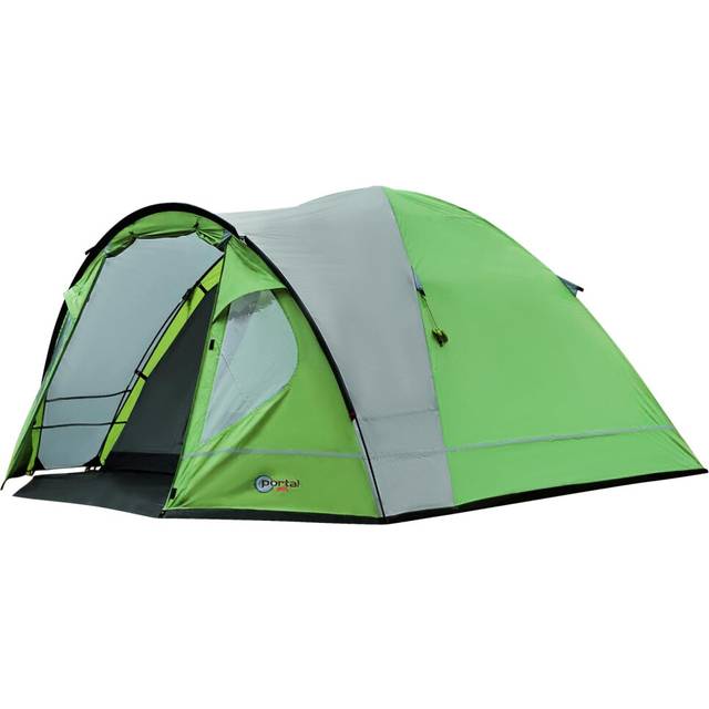Portal 3-4 Man Tent with Porch, Camping Tent for 3 to 4 Persons with Sewn-in Groundsheet, 4000mm Waterproof Family with Bedroom, Lightweight Dome for