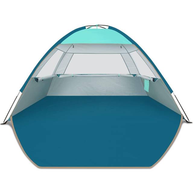 COMMOUDS Beach Tent for 3-4 Person, UPF 50+ Family Beach Shade Tent, Lightweight, Easy Set Up and Carry Event Shelter Sun Tent for Beach, Camping, Fis