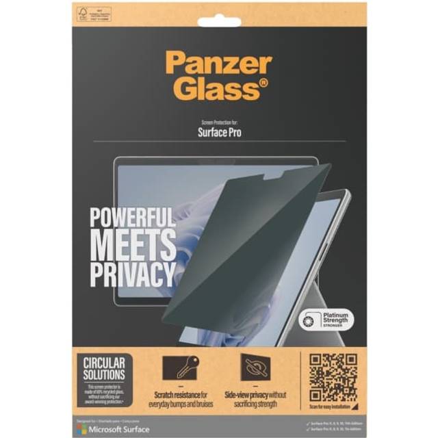 PanzerGlass ® Privacy Screen Protector Microsoft Surface Pro X | Pro 8 | Pro 9 | Pro 10 | Pro 11 | Ultra-Wide Fit