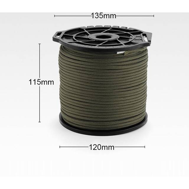Outdoor Multi-function Spool 9-core Paracord Rope 4mm Thick Binding Rope Clothesline Tent Wind Rope
