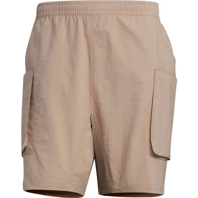 adidas Solid Color Elastic Waistband Big Pocket Shorts Khaki - MULTI-COLOR - XXL