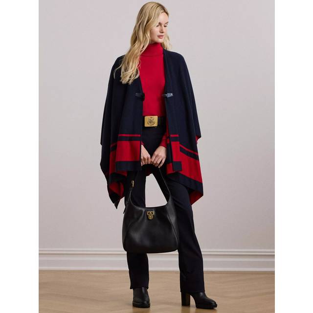 Lauren Ralph Lauren Orofy Poncho, Navy/Red