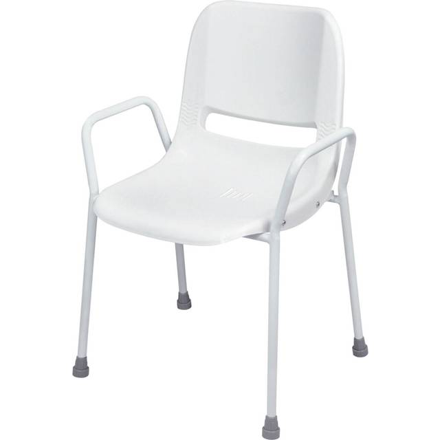 Aidapt Milton Stackable Portable Shower Chair - White, White