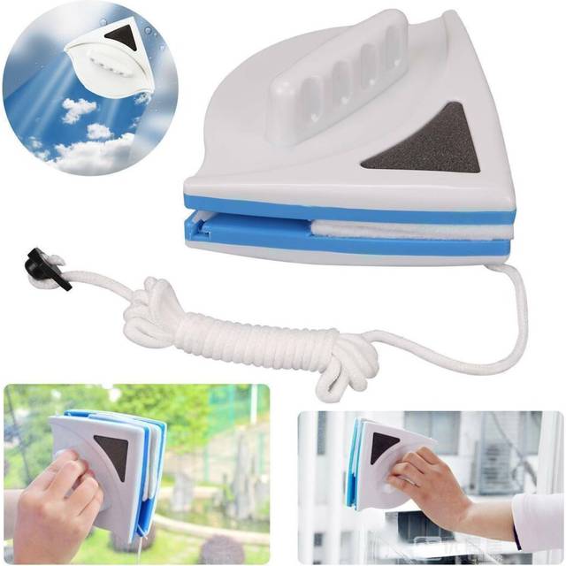 Window Magnetic Double Sided Glass Wipe Cleaning Brush Tool Home Kit