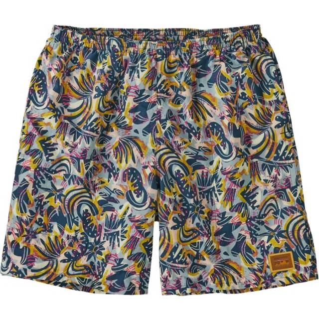 Patagonia Mens Baggies Longs - 7 in. Wild Botanist: Tidal Teal, L
