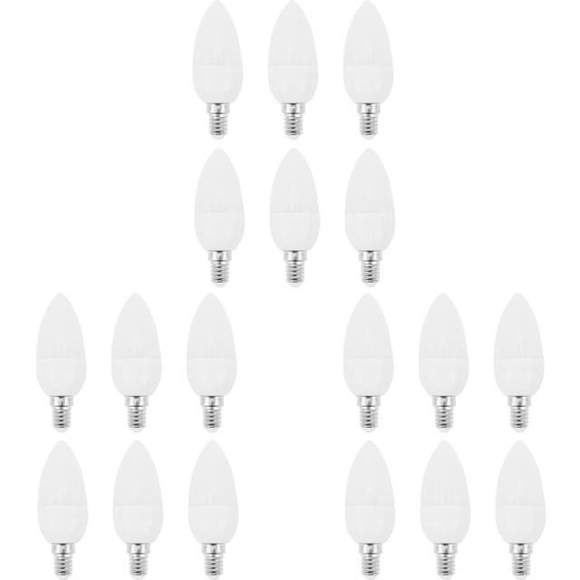18Pcs LED Candle Light Bulbs Candlesticks 2700K AC220-240V, E14 470LM 3W Cool White