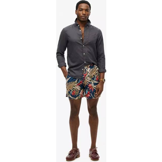 SUPERDRY Hawaiian Print 16 Swim Short |Marinblå |M