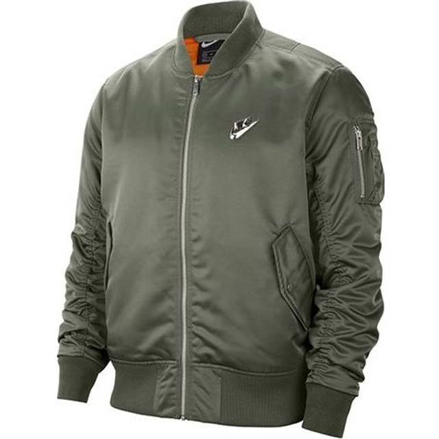 Nike Nsw Punk 3D logo aviator Jacket US Edition Gray Green CZ1670-380 - Grey/Green - L