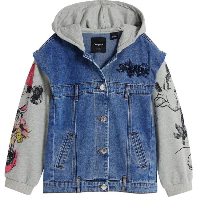 Girls' denim hoodie Desigual Minnie - Bleu - 13/14 years