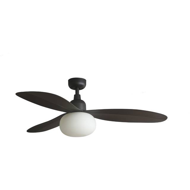 Faro Barcelona - Faro Palma Medium Brown IP44 dc Ceiling Fan With E27 Light 6 Speed