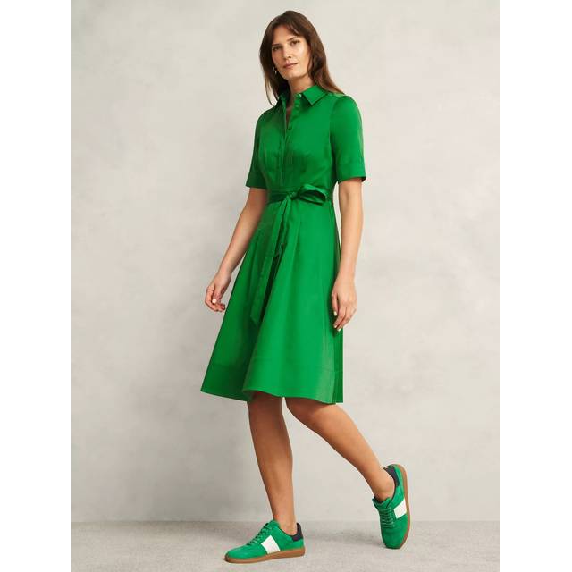 Hobbs Brigitta Shirt Dress, Lush Green
