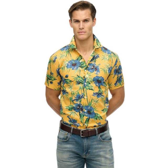 Superdry Hawaiian Print Short Sleeve Shirt - Multi, Multi, Size L, Men