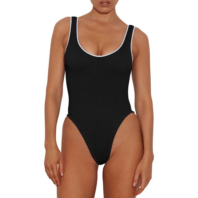 Hunza G Faye Crinkle One Piece Swimsuit
