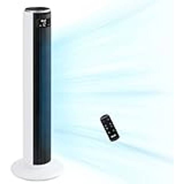 LEVOIT 20dB Silent Tower Fan, 26ft/s Powerful Cooling Fan with DC Motor, 26W Energy, Remote Control, 4 Modes 12 Speeds