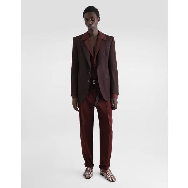 Dolce & Gabbana Long-sleeved V-neck Shirt In Linen Fabric - Man Shirts Multi-colored 38