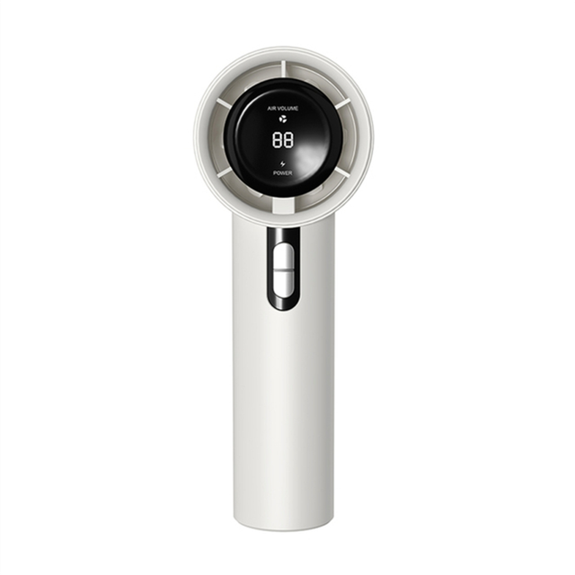 Portable Hand Fan Outdoor 3000mAh Battery Powerful 100-High Speed Led Display Handheld Rechargeable Personal Fan(B)