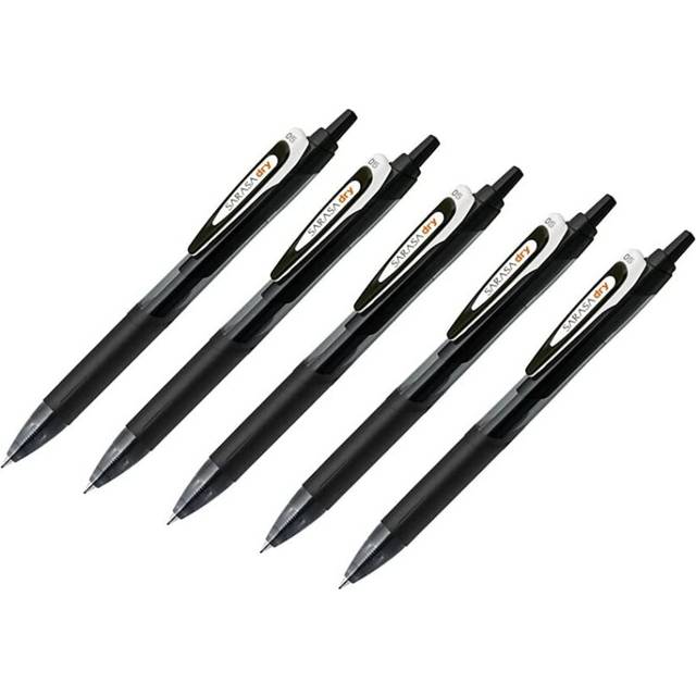Zebra Sarasa Dry Gel Ink Pen Black JJ31-BK  0.5mm Fine  5 pens per Pack Japan Import