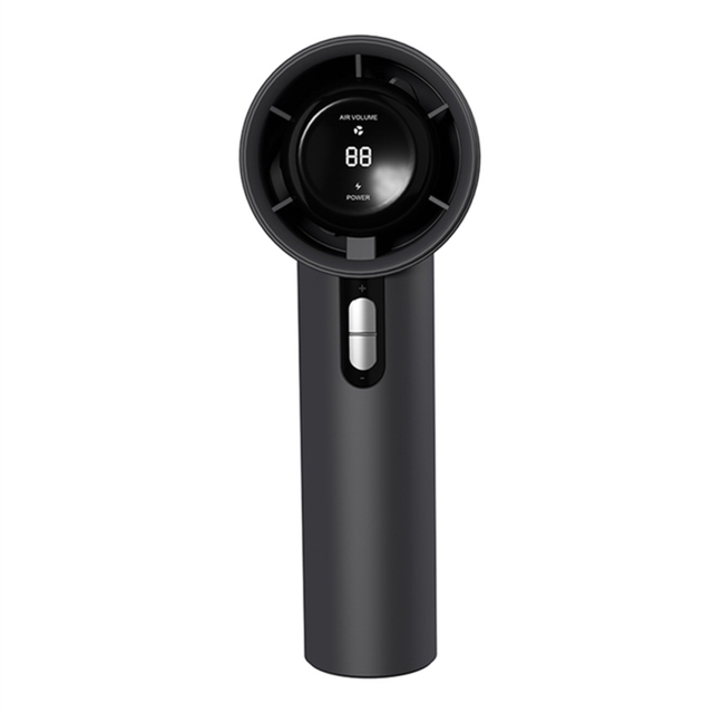 Portable Hand Fan Outdoor 3000mAh Battery Powerful 100-High Speed Led Display Handheld Rechargeable Personal Fan(A)