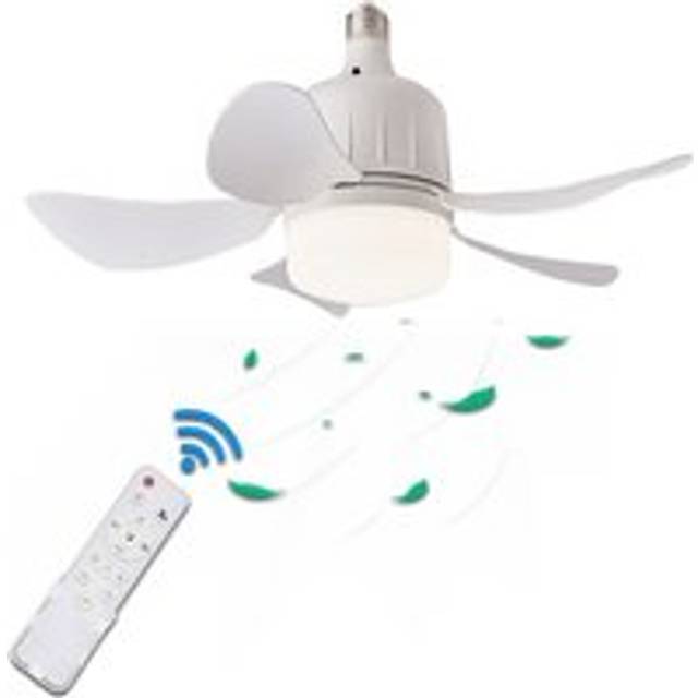 Led Ceiling Fan Light E27 with Remote Control for Dimming, Suitable Living Room, Study, Household Use, 85-265V