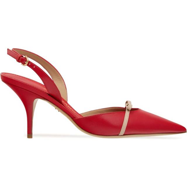 Ferragamo - 70mm mini-bow slingback pumps - women - Goat Skin/Goat Skin/Calf Leather - 6C - Red
