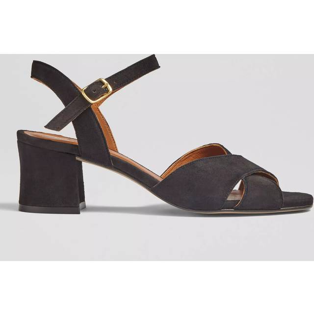 LK Bennett Alba Cross Front Sandals - 37, Black Suede