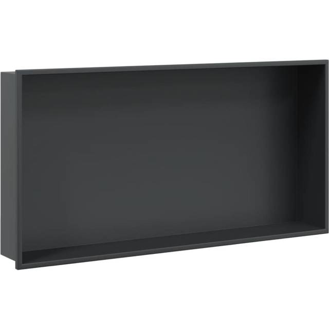 vidaXL Shower Niche Matt Black 62x32x9 cm Stainless Steel