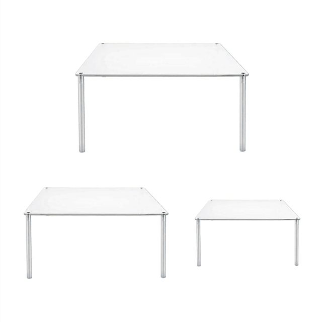 Acrylic Cupcake Stand, 3 Pcs Square Clear Cake Stand Dessert Table Display Set for Food Pizza