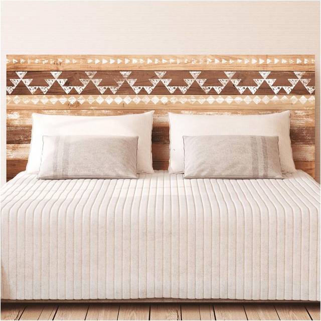Les Trésors De Lily [P8523] - 'Wood Boho Ethnic' Headboard Sticker - 155x68 cm brown