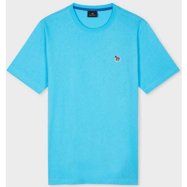 Paul Smith Mens Turquoise Regular Fit Zebra T-Shirt - Blue - X-Large