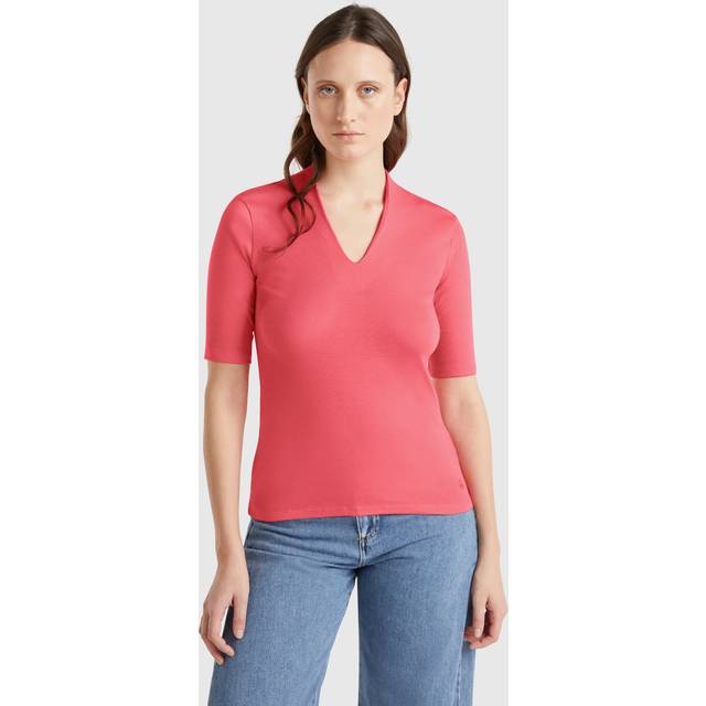 Benetton Slim Fit V-Neck T-Shirt