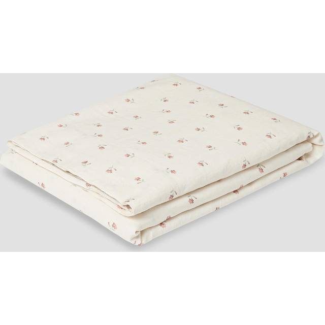 Pearl Posy Bud Linen Blend Flat Sheet | Double | Piglet in Bed