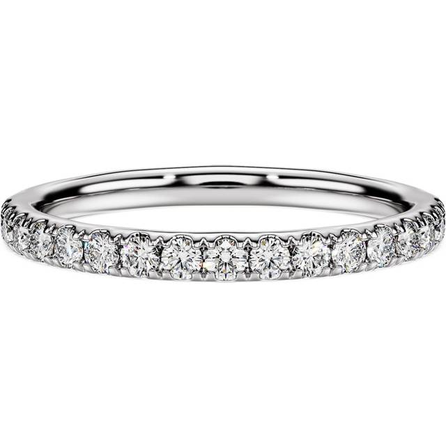 Eternity band ring, Lab-grown diamonds 0.43 ct tw, Round shape, Sterling silver - White - 48