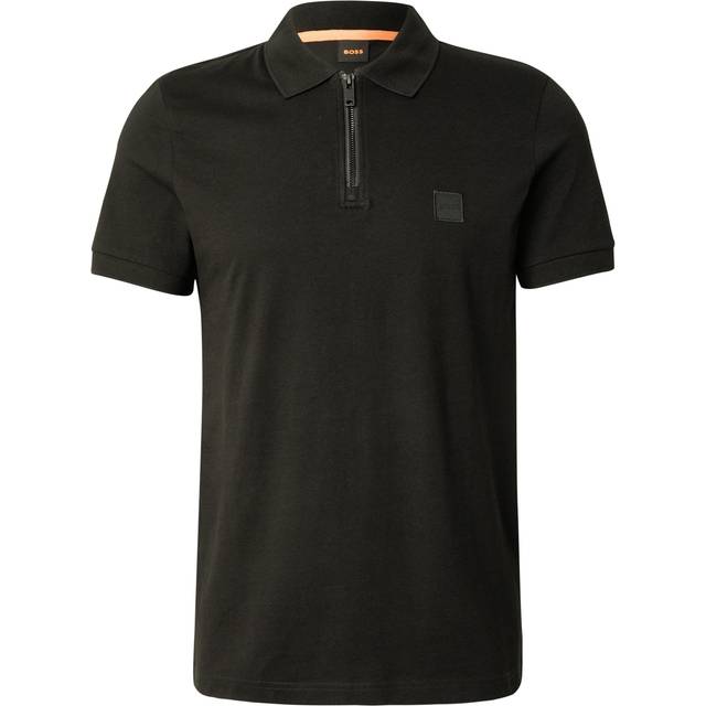 BOSS Passerzip Polo Shirt in Black | BOSS | Norton Barrie - XL