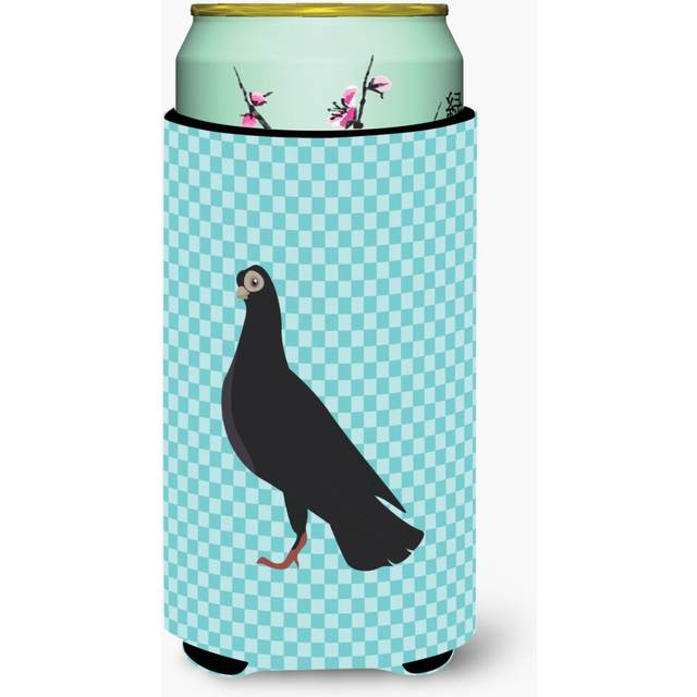 Caroline's Treasures Budapest Highflyer Pigeon Blue Check Decorative Can Hugger  Tall Boy  Multicolor