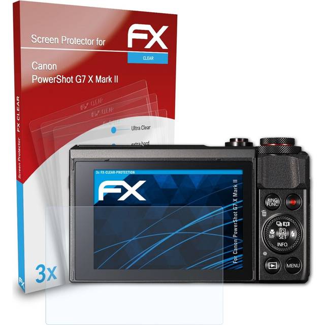 Atfolix 3x screen protector for canon powershot g7 x mark ii clear