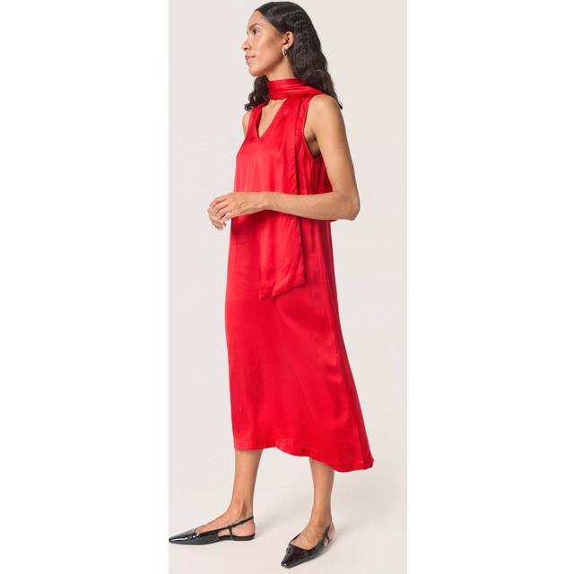 Soaked In Luxury Sja Sleeveless Midi Dress, Salsa