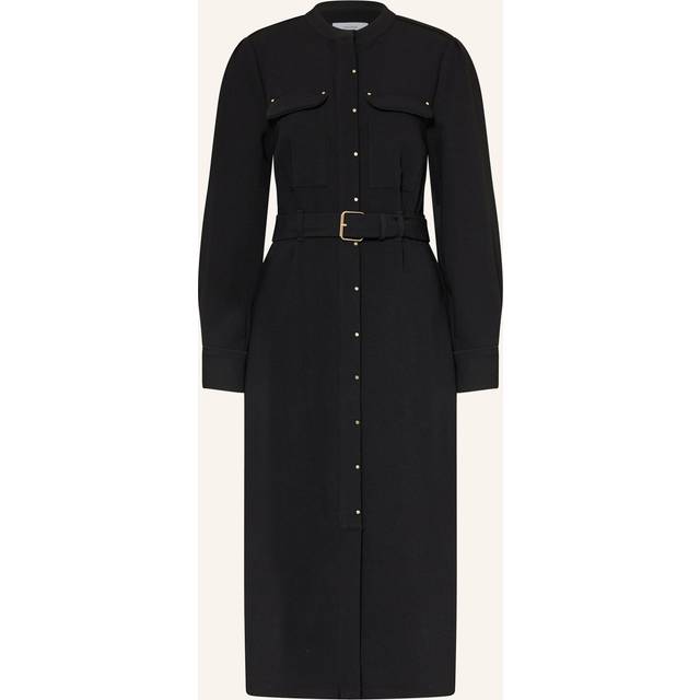 Reiss Isla Belted Shirt Dress, Black