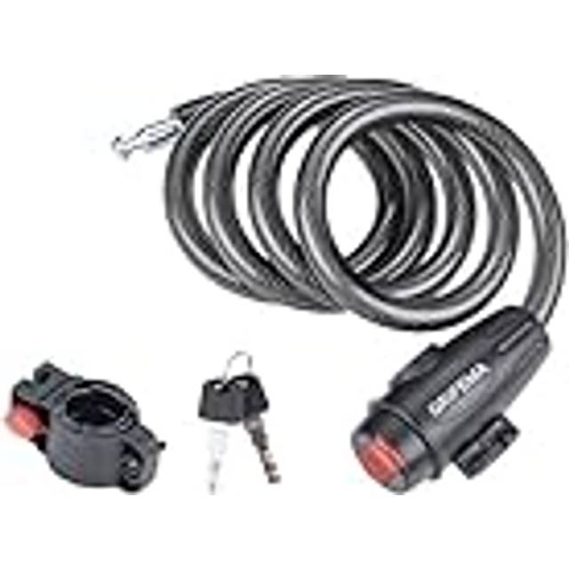 GRIFEMA 120cm Bike Lock with 2 Keys, Bicycle Lock, Cycle Cable Locks Bikes Chain Lock High Security for E-Bike, Bike, Scooter, Skateboard, Gate, Door,