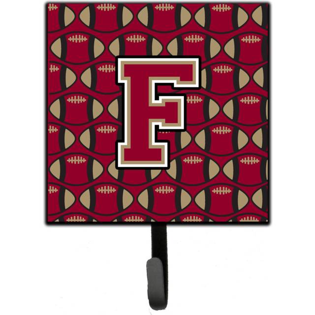 """""Caroline's Treasures Letter F Football Garnet and Gold Leash or Key Holder CJ1078-FSH4  Small  Multicolor"""""