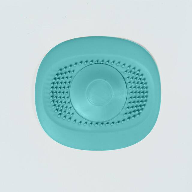 (Green) Silicone Kitchen Sink Plug Shower Filter Drain Cover Stopper Sink Strainer
