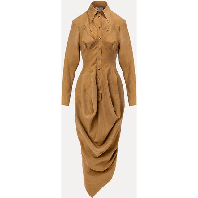 Vivienne Westwood Fire Dress Lyocell Twill Camel 44 Women - CAMEL